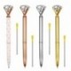 FOGAWA 4 Piezas boligrafo diamante Diamante Grande Bolígrafos Metal Bolígrafos de Bola y 4 Piezas de Recambios de Bolígrafo d