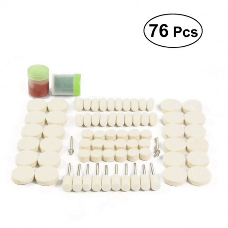 ukcoco Kit de polisseur de rueda de tampón de sellos de lana de 76pcs Con La Pasta para el trabajo en madera madera