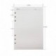 Recarga de papel A5 6 agujeros de papel blanco para cuaderno de hojas sueltas 100 hojas/200 páginas