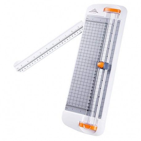 Jielisi cortadora de papel titanio 12 inch A4 cortador con automático Seguridad Safeguard, Blanco 909-2A 