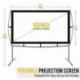 KHOMO GEAR Pantalla Grande para Proyector con Base Uso Interior y Exterior 230 x 200 cm - 100 Pulgadas - TV Projector Screen
