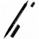 Artix PP914-24 - Rotulador doble punta pincel, color negro