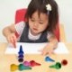 Anteel® Crayones con los Dedos para Niños, 12 Colores 3D Lápices de Colores de Pintura Palos Juguetes Apilables para Niños y 