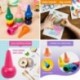 Anteel® Crayones con los Dedos para Niños, 12 Colores 3D Lápices de Colores de Pintura Palos Juguetes Apilables para Niños y 