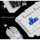 LexonElec Teclado de ratón inalámbrico Combo HK1600 Teclado multimedia de 2.4G Usb Teclado de juego impermeable + 1600DPI Cor