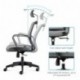 INTEY Silla de Oficina, Silla Ergonómica, Ajustables Reposacabezas y Soporte Lumbar, Malla Transpirable, Instalación Modular,