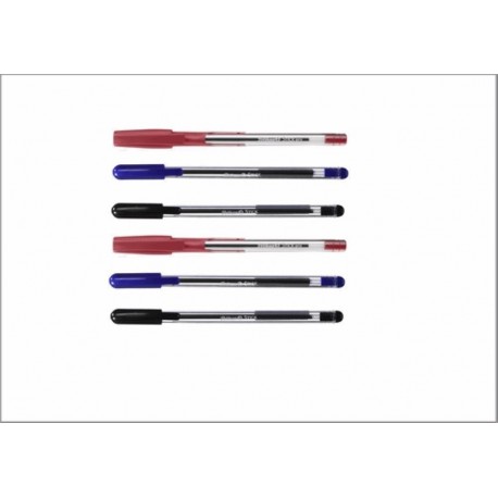 Pack de 6 Bolígrafos Pelikan Stick 2 negros,2 azules i 2 rojos 