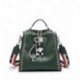 DEERWORD Para mujer Bolsos mochila Bolsos bandolera Carteras de mano Mochila escolar Bolsa para portátil Cuero Verde Oscuro