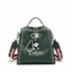 DEERWORD Para mujer Bolsos mochila Bolsos bandolera Carteras de mano Mochila escolar Bolsa para portátil Cuero Verde Oscuro