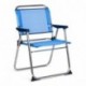 SOLENNY - Silla marinera plegable para playa de aluminio, tejido textiline transpirable en color azul