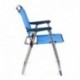 SOLENNY - Silla marinera plegable para playa de aluminio, tejido textiline transpirable en color azul