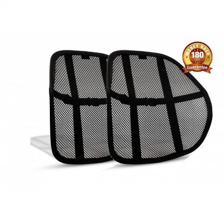 SMAMS ® Almohada de Lumbar de Apoyo Trasero de la Cintura para Sillas de Cojin de Asiento Almohada Corrector de Postura Negr