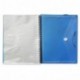 183015 - Carpeta espiral flexible con 100 fundas transparentes, tamaño A4, cierre de goma elástica, portada personalizable y 