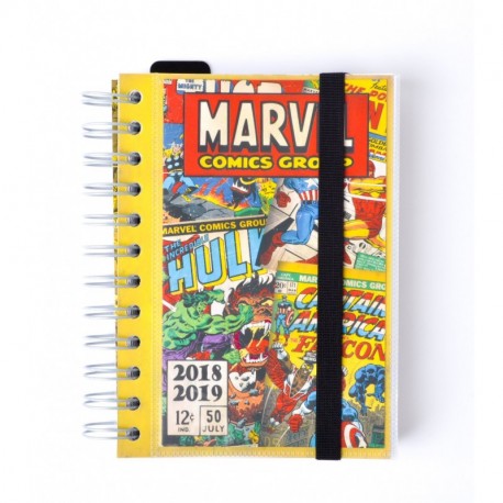 Grupo Erik Editores Marvel- Agenda escolar 2018-2019 día página multilingüe, 11.4 x 16 cm