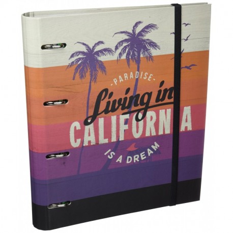 Grupo Erik Editores California - Carpeblock con 4 anillas, 32 x 27.5 cm