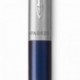 PARKER JOTTER - Pluma Estilográfica, de Color Azul Real y Tinta Azul, con Cuerpo de Metal y Plumín Mediano, en Estuche de Reg