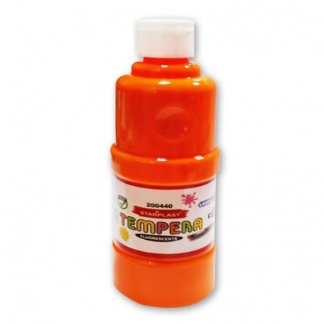 200404 - Témpera líquida fluorescente de 120ml, 3 unidades, no tóxica, lavable, color Naranja flúor 