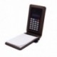 SAYEEC - Funda de piel para cuaderno A7 de lujo, organizador de jotter, soporte para bloc de notas con calculadora para comer