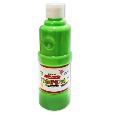 200437 - Témpera líquida fluorescente 250ml, no tóxica, lavable, color Verde flúor 2 unidades 