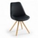 ofiprix Nordic Conjunto 2 sillas Nordic Acolchadas, Color Negro