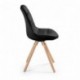 ofiprix Nordic Conjunto 2 sillas Nordic Acolchadas, Color Negro