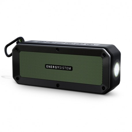 Energy Sistem Outdoor Box Adventure - Altavoz con Bluetooth 10 W, Resistente al Agua y Golpes, con Linterna , Color Negro y 