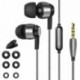 Gritin Auriculares, Auriculares In-Ear con micrófono - Aislamiento de Ruido, Alta Definición, Potente Bajo, Sonido Puro para 