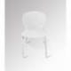 Meubletmoi  – Juego de 4 sillas Blancas apilables – diseño contemporáneo – Resistentes y Ligeros – Bily Color Blanco