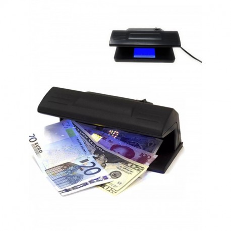 Lector de billetes falsos UV detector luz ultravioleta cable red