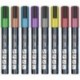 Umitive 8pcs Rotulador Tiza Liquida, Metalizados Colores, 6mm Reversible Bala y Cincel Punta, Borrar Tiza Liquida Para Pizarr