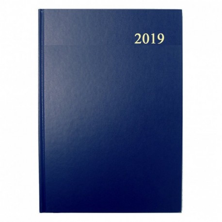 Collins Essential 2019 - Agenda A4, 1 día por página , color azul