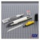 SDI - Pack Cutter Profesional de Alta Precisión SDI Ingenuity con 10 Cuchillas de Recambio Acero SK2+Cr. de 9mm / 30º. Ergonó