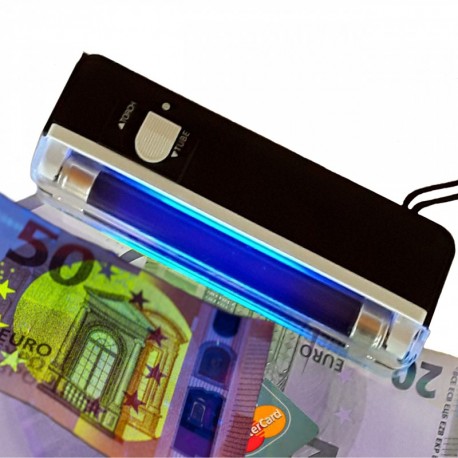 Móvil – Detector de billetes falsos UV Mini Plus con repisa de 4 W y Lámpara UV linterna fuktion