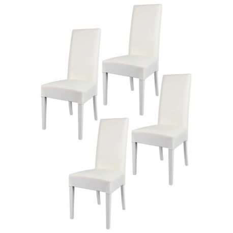 Tommychairs sillas de Design - Set de 4 sillas Luisa para Cocina, Bar y Restaurante, con Estructura en Madera de Haya y Asien