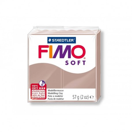 Arcilla polimérica Staedtler Fimo Soft, pasta de modelar para el horno, 57 g, color gris pardo 87