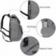 Vaschy Mochilas Vintage Mochilas Hombre, Mujer Mochila Escolares Mochila Portatil para 15,6 Pulgada Gris Carbón 