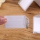 50 Piezas de Etiquetas de Llave de Plástico Blancas con Anillas Separadas Etiquetas de Equipaje con Ventana Llavero