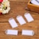50 Piezas de Etiquetas de Llave de Plástico Blancas con Anillas Separadas Etiquetas de Equipaje con Ventana Llavero