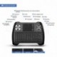 Horsky Español Mini Teclado Inalámbrico 2.4GHz Touchpad Keyboard Botones 76 Teclado led con Ratón para Smart TV, PC, Android 