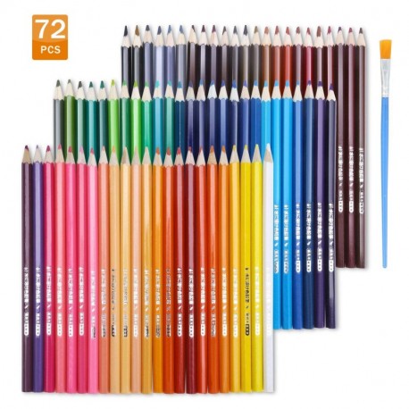 EBES Lápiz de Color 72 Colores Soluble en agua Regalo Ideal para Artistas, Adultos y Niños