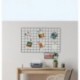 Feleph Grid - Panel expositor de pared con clip de hierro para fotos 15,7 x 31,4 cm , negro