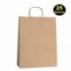 Yearol K01 25 Bolsas papel kraft marron con asa rizada. 30 * 22 * 9 Especial para regalo, eventos, bodas, cumpleaños, comerci