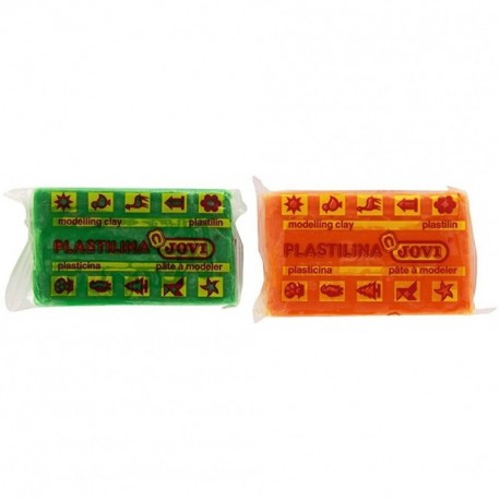 Jovi 70 - Plastilina, color verde + Jovi 70 - Plastilina, color naranja