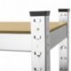 PrimeMatik - Estanteria metálica galvanizada para almacenar de 5 baldas de Madera 90x30x180 cm