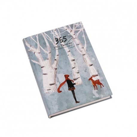 Cuaderno planificador diario, creativo, tapa dura, 365 días anuales, color Deer