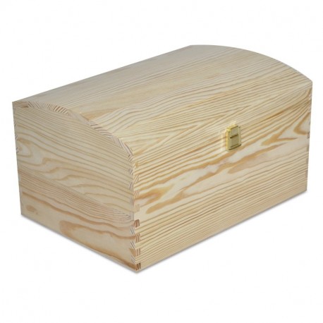 Creative Deco Grande Cofre Caja Madera con Curvo Tapa | 34,5 x 25 x 19,2 cm | Decoracion Decorar Almacenaje Herramiente Fruta