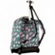 Trolley Invicta , Painted Daises , Rosa , 35 Lt , 2in1 Mochila con Ruedas , Escuela y Viaje