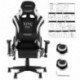 Lonlier Silla Ergonómica de Oficina con Reposacabezas Apoyabrazos Ajustable, Cuero Sintético PU, Silla Gaming para PC PS4