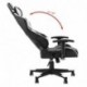 Lonlier Silla Ergonómica de Oficina con Reposacabezas Apoyabrazos Ajustable, Cuero Sintético PU, Silla Gaming para PC PS4