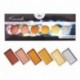 MozArt Supplies Paleta de pintura de acuarela con 6 colores metalizados - Estuche práctico y portable - Material para dibujo 